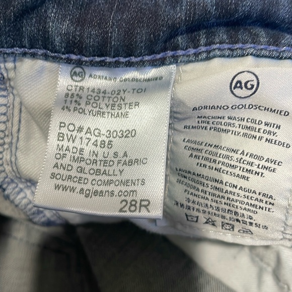 Ag Jeans Contour 360 The Prima Mid Rise Cigarette Leg Skinny Jeans Sz. 28R - Picture 12 of 15